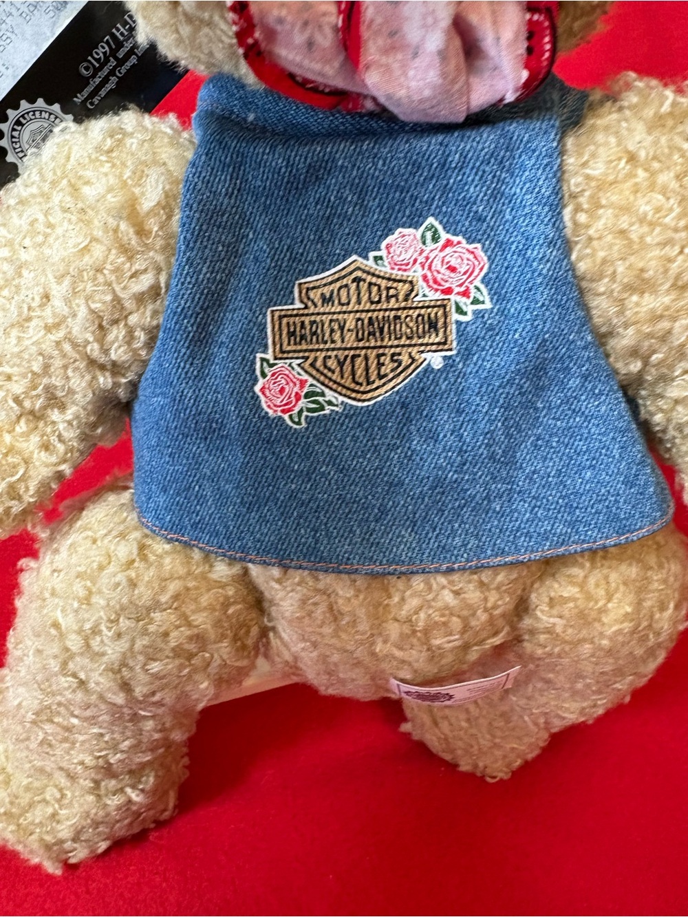 Vintage Harley Davidson 15" Plush Sissy Biker Teddy Bear Toy Cavanagh 1997 - Picture 10 of 16